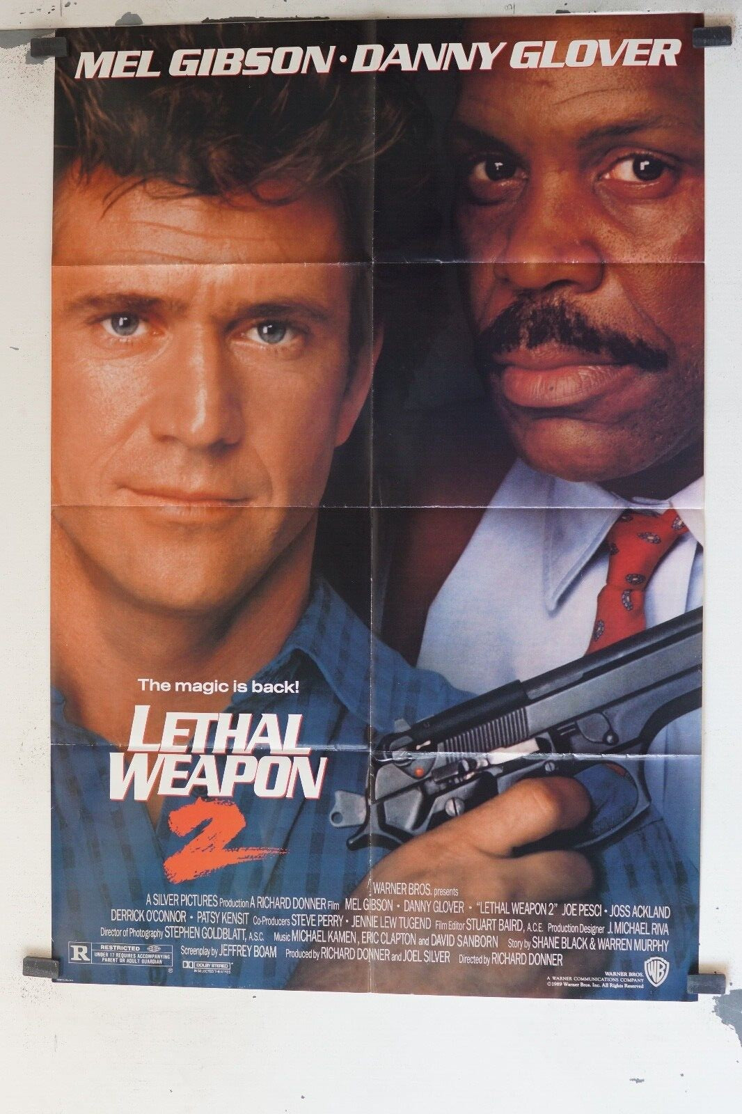 LETHAL WEAPON 2 MOVIE POSTER ORIGINAL (69x103), Mel Gibson, Danny Glover