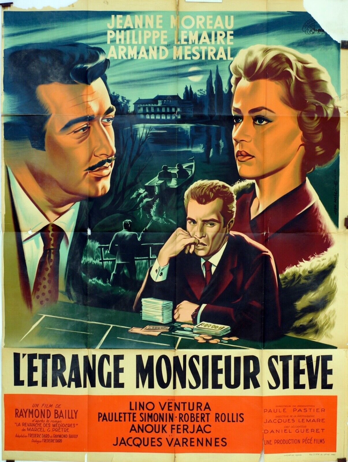 L’ÉTRANGE MONSIEUR STEVE Original Movie Poster 120X160 CLAUDINE BECCARIE