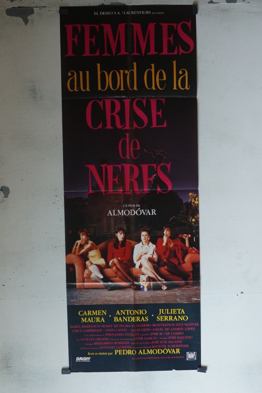 FEMMES AU BORD DE LA CRISE DE NERFS POSTER ORIGINAL 60x160 CARMEN MAURA