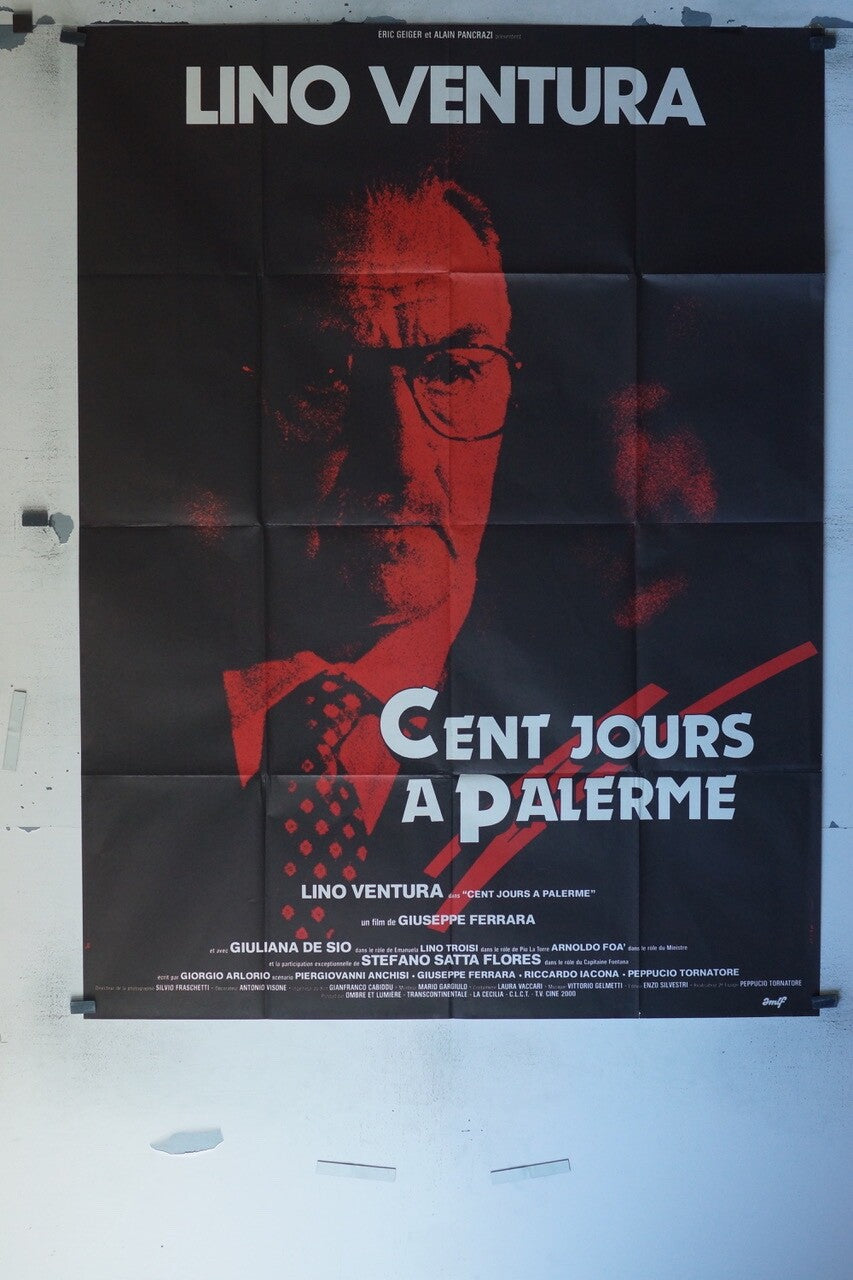 CENT JOURS A PALERMES MOVIE POSTER ORIGINAL 120x160 LINO VENTURA