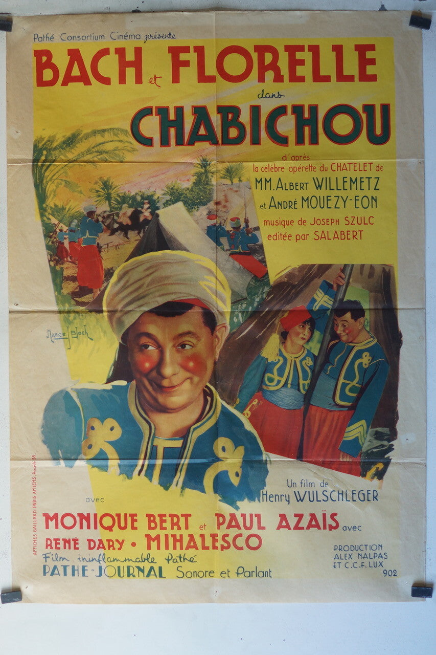 CHABICHOU ORIGINAL MOVIE POSTER 80x120 Monique Bert , Paul Azais