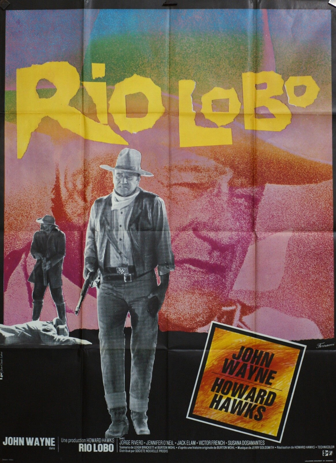 RIO LOBO ORIGINAL MOVIE POSTER 120x160 JOHN WAYNE