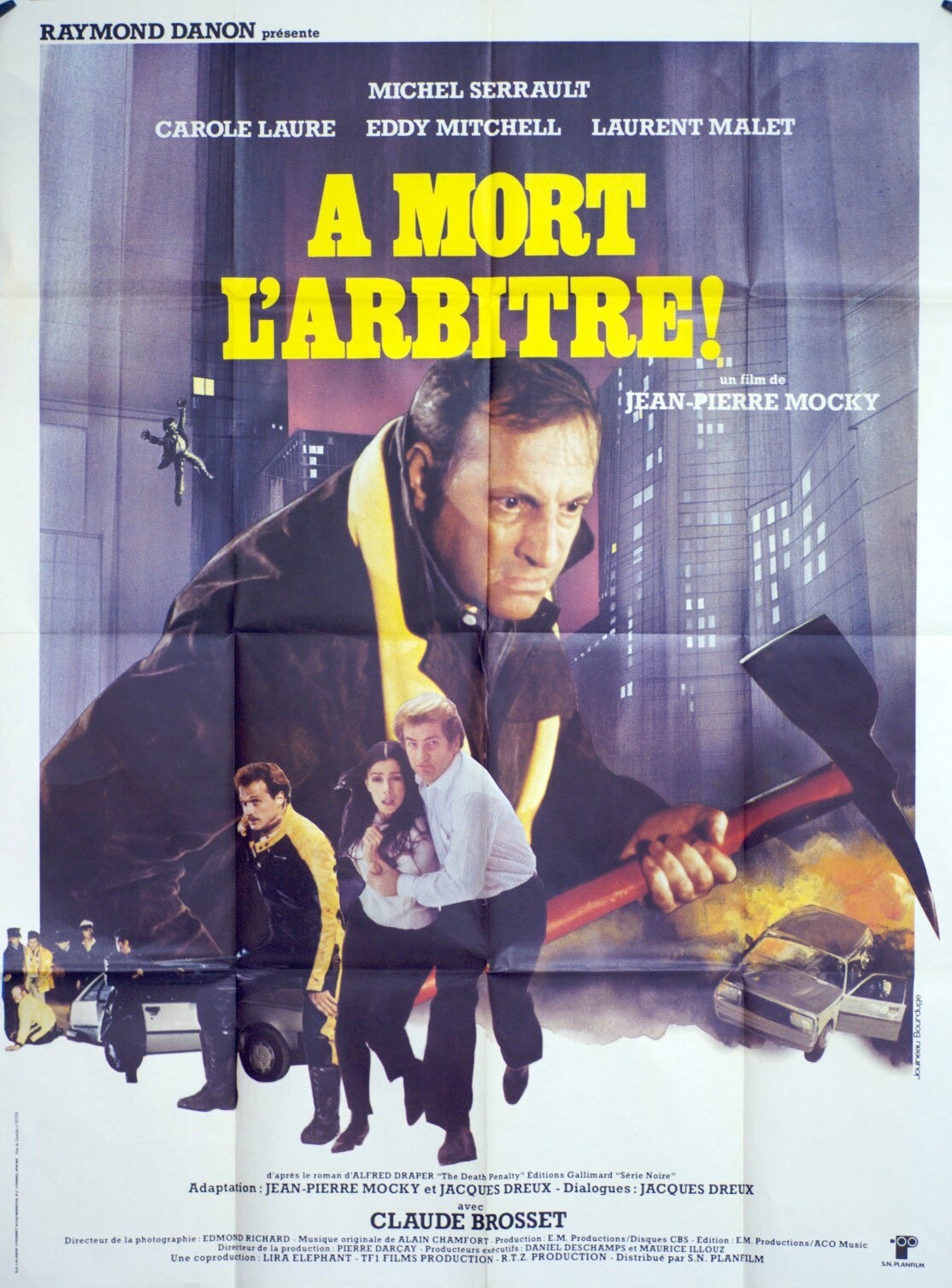 A MORT L’ARBITRE MICHEL SERRA 120 x 160 ORIGINAL MOVIE POSTER
