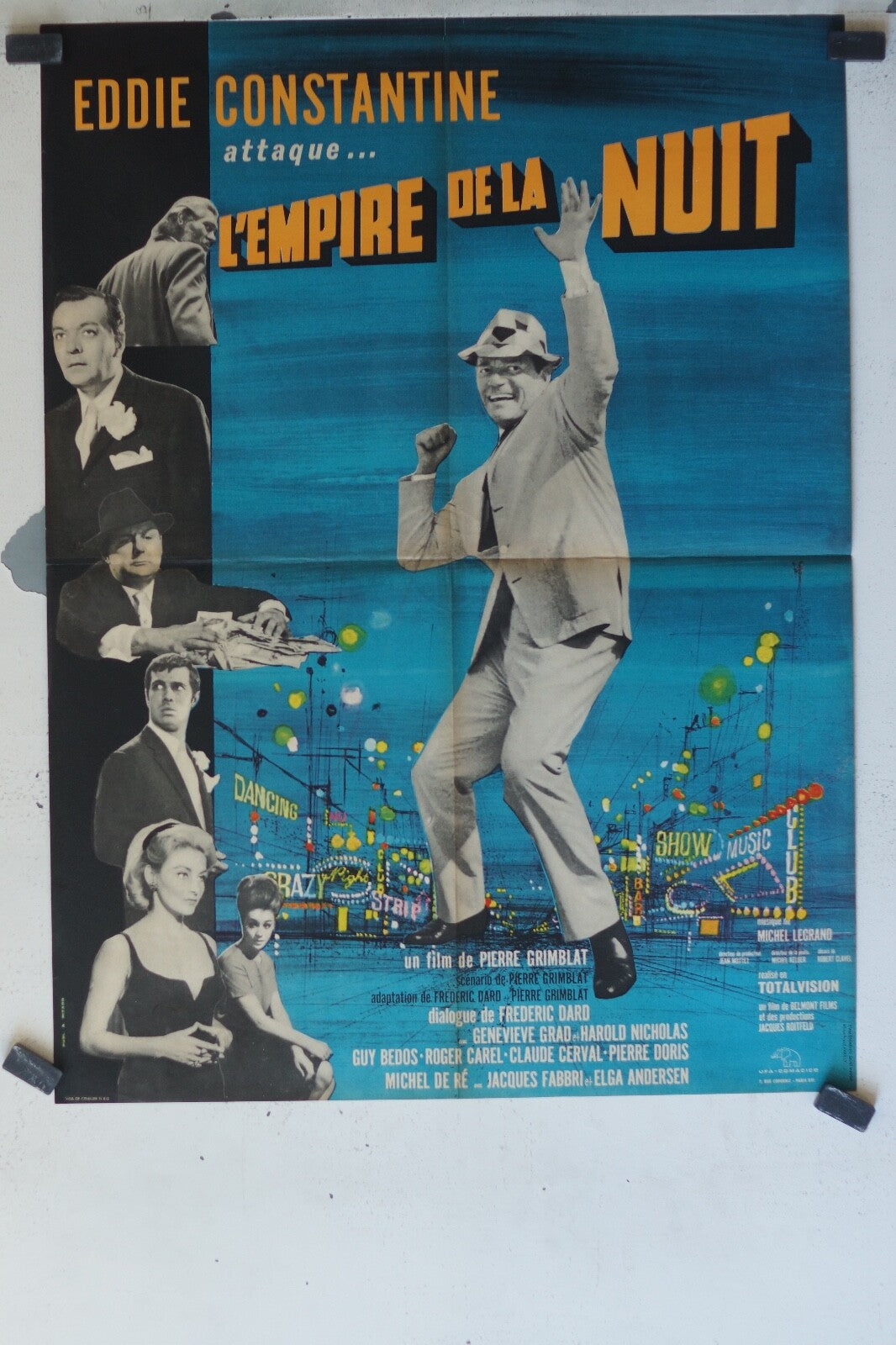 EMPIRE DE LA NUIT MOVIE POSTER ORIGINAL (60X80) Eddie Constantine ,