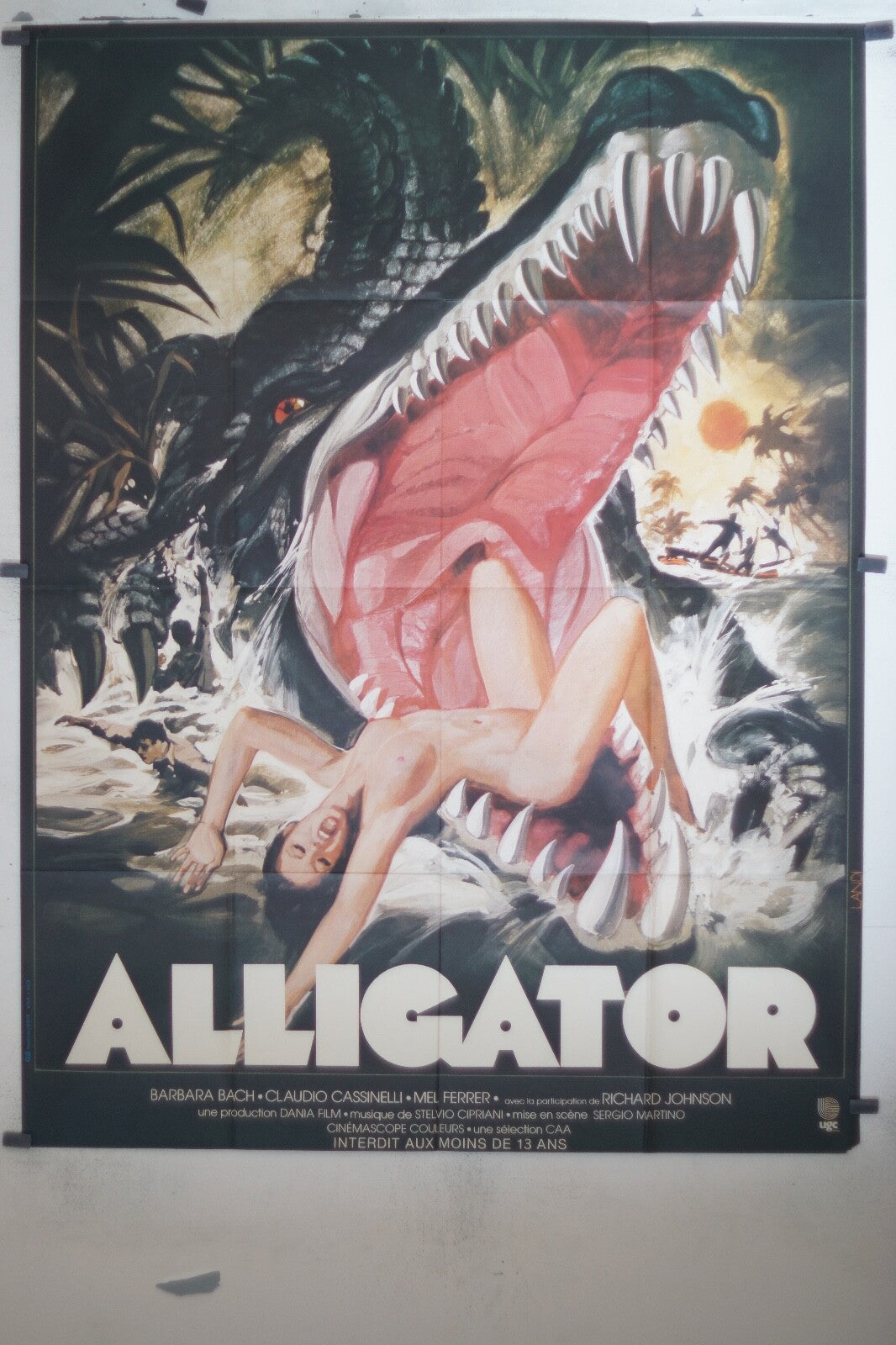 ALLIGATOR ORIGINAL movie poster original (120x160), Barbara Bach, Cassinelli