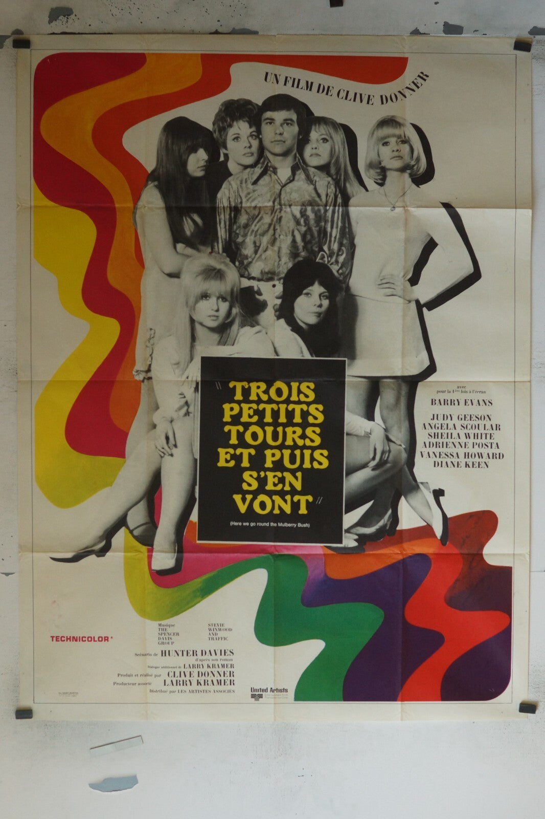 TROIS PETITS TOURS ET S’EN VONT MOVIE POSTER ORIGINAL 120x160 JUDY GEESON