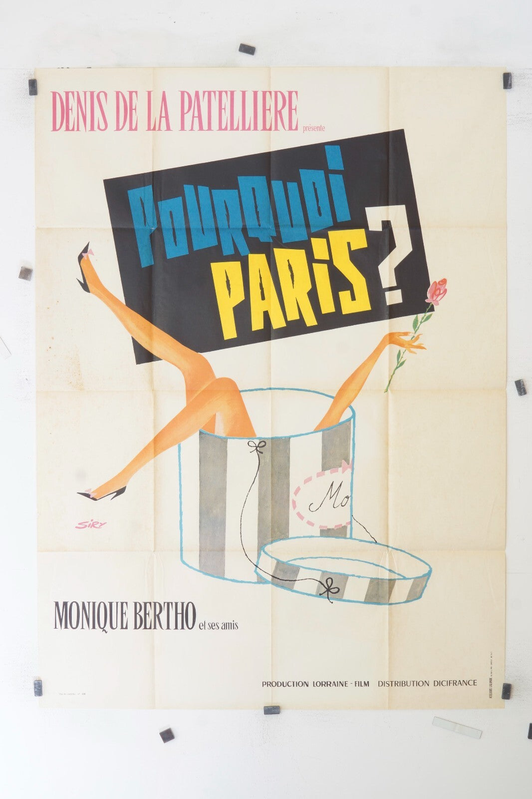 POURQUOI PARIS ? DENIS DE LA PATELLIERE MOVIE POSTER ORIGINAL 120x160
