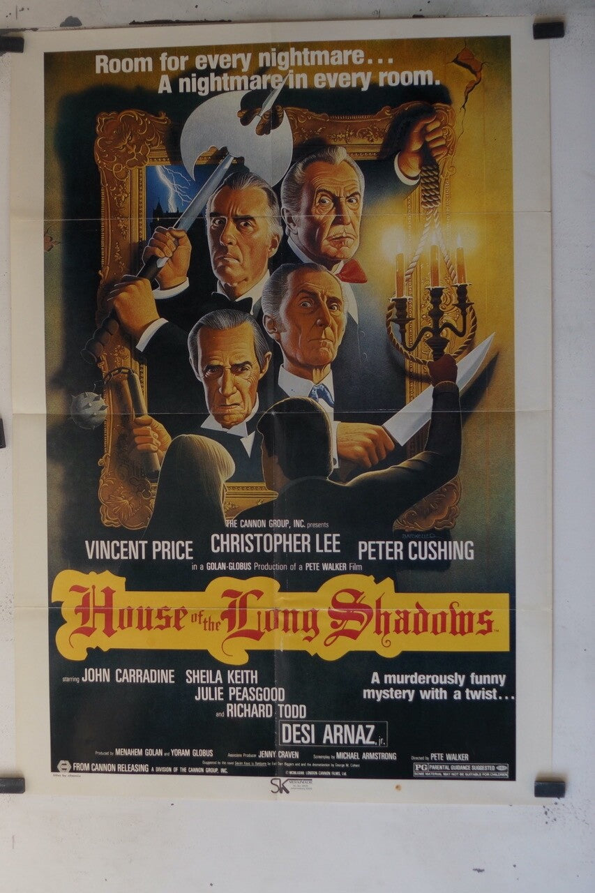 HOUSE OF THE SHADOWS (1961) ORIGINAL MOVIE POSTER VINCENT PRICE -PETER CUSHING