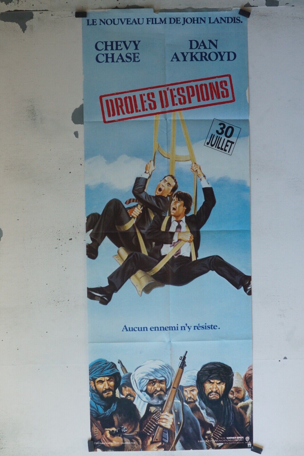 DRÔLE D’ESPIONS MOVIE POSTER ORIGINAL 60x160 CHEVY CHASE