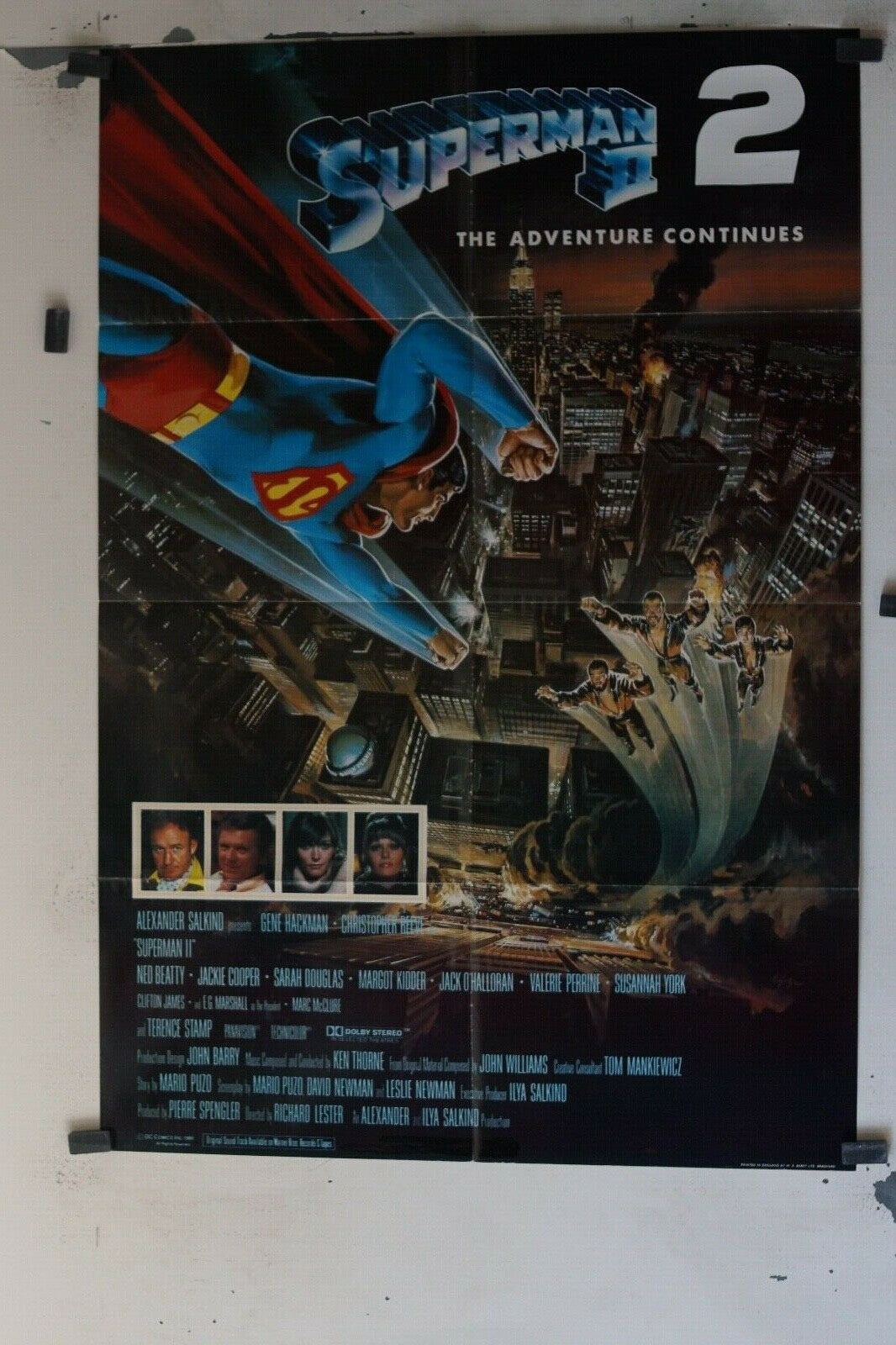 SUPERMAN II : The adventure Continues POSTER ORIGINAL (69x103), Richard Lester