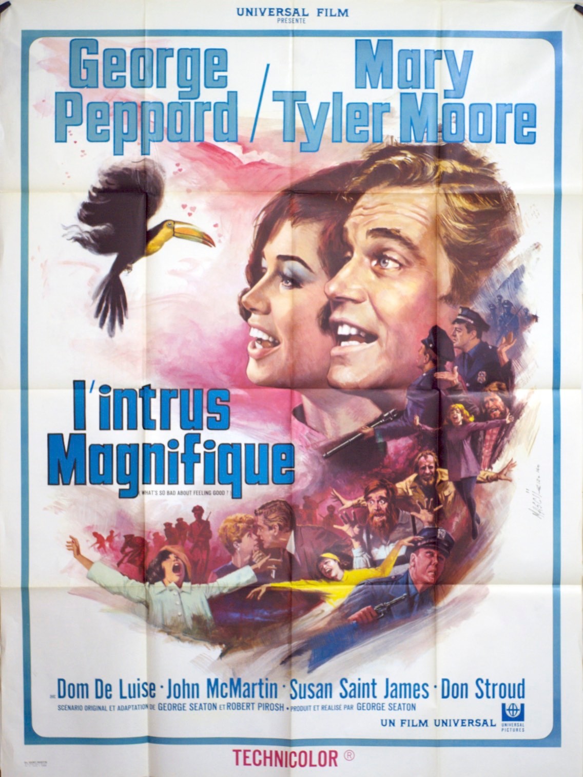 L’INTRUS MAGNIFIQUE GEORGE PEPPARD movie poster ORIGINAL 120x160