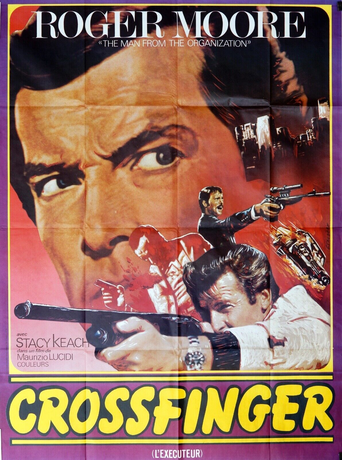 CROSSFINGER MOVIE POSTER ORIGINAL 120X160 ROGER MOORE