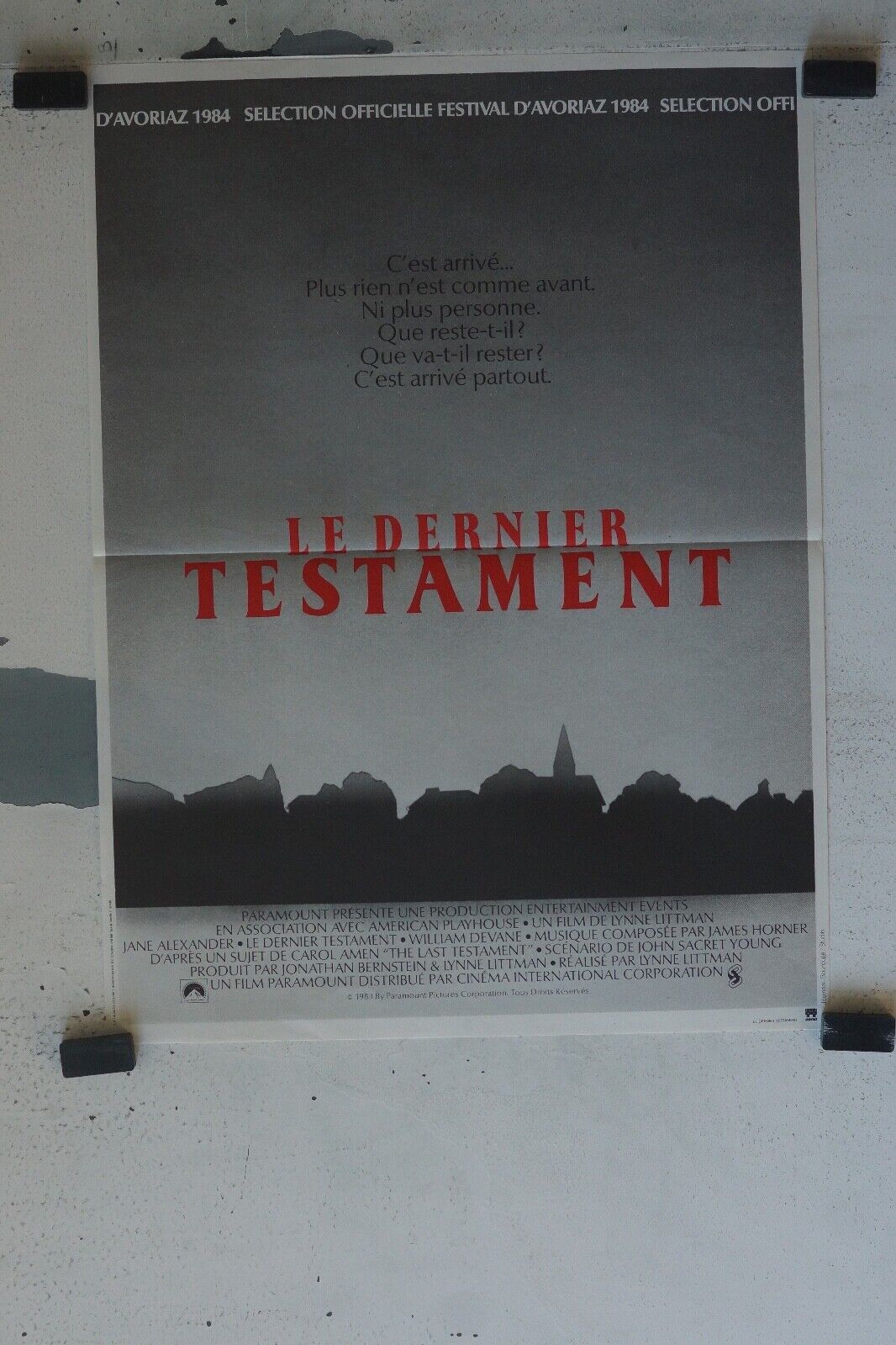 LE DERNIER TESTAMENT ORIGINAL (40X60) GEORGE CLOONEY