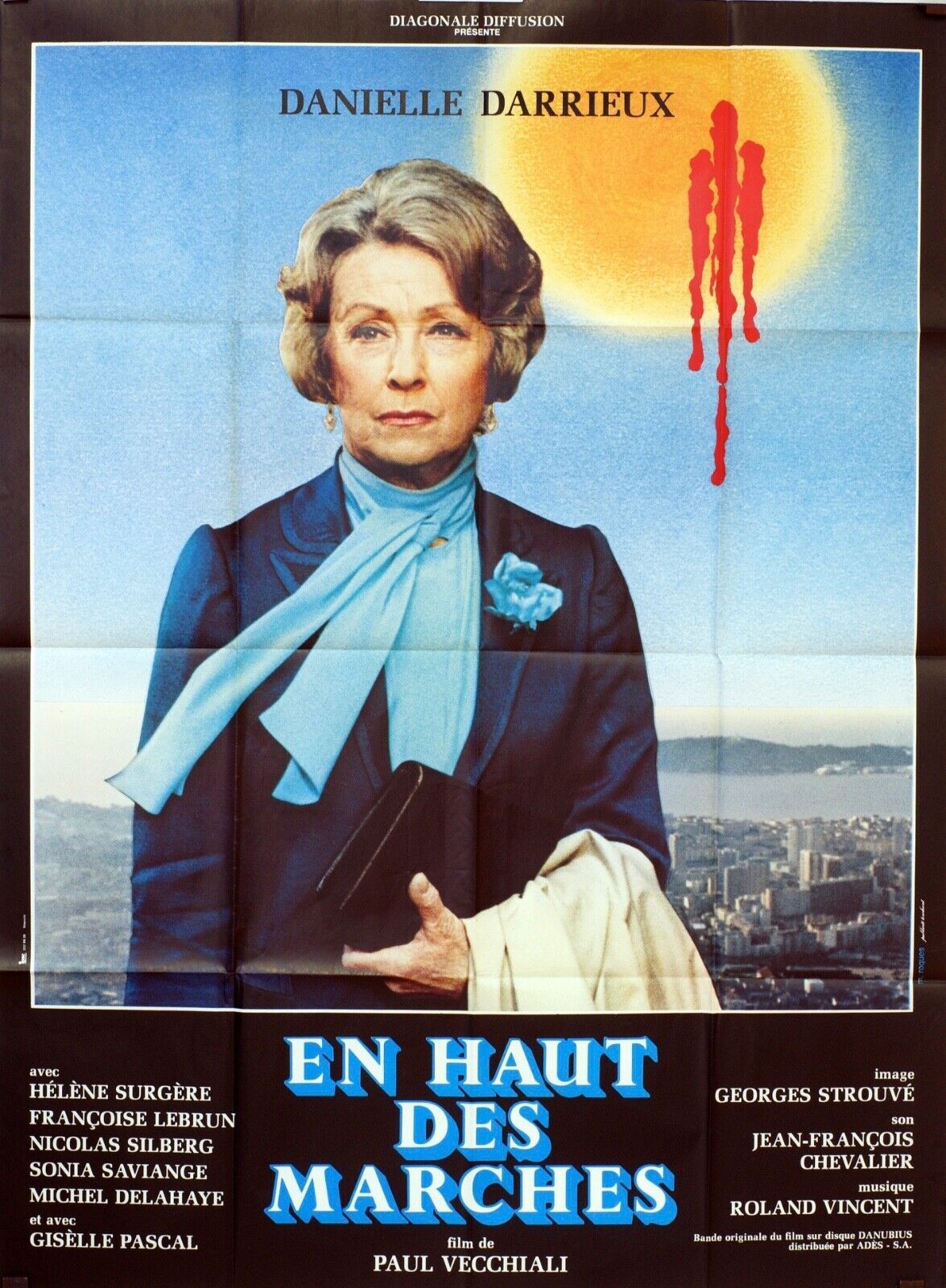 EN HAUT DES MARCHES MOVIE POSTER ORIGINAL 120x160 DANIELLE DARRIEUX