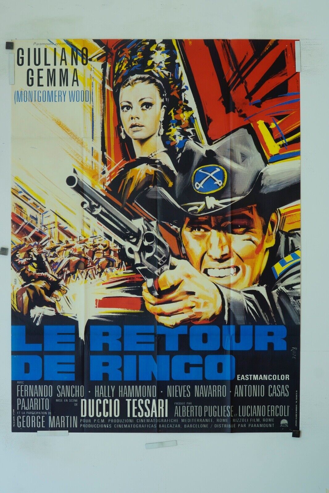 LE RETOUR DE RINGO 120X160 ORIGINAL MOVIE POSTER GIULIANO GEMMA