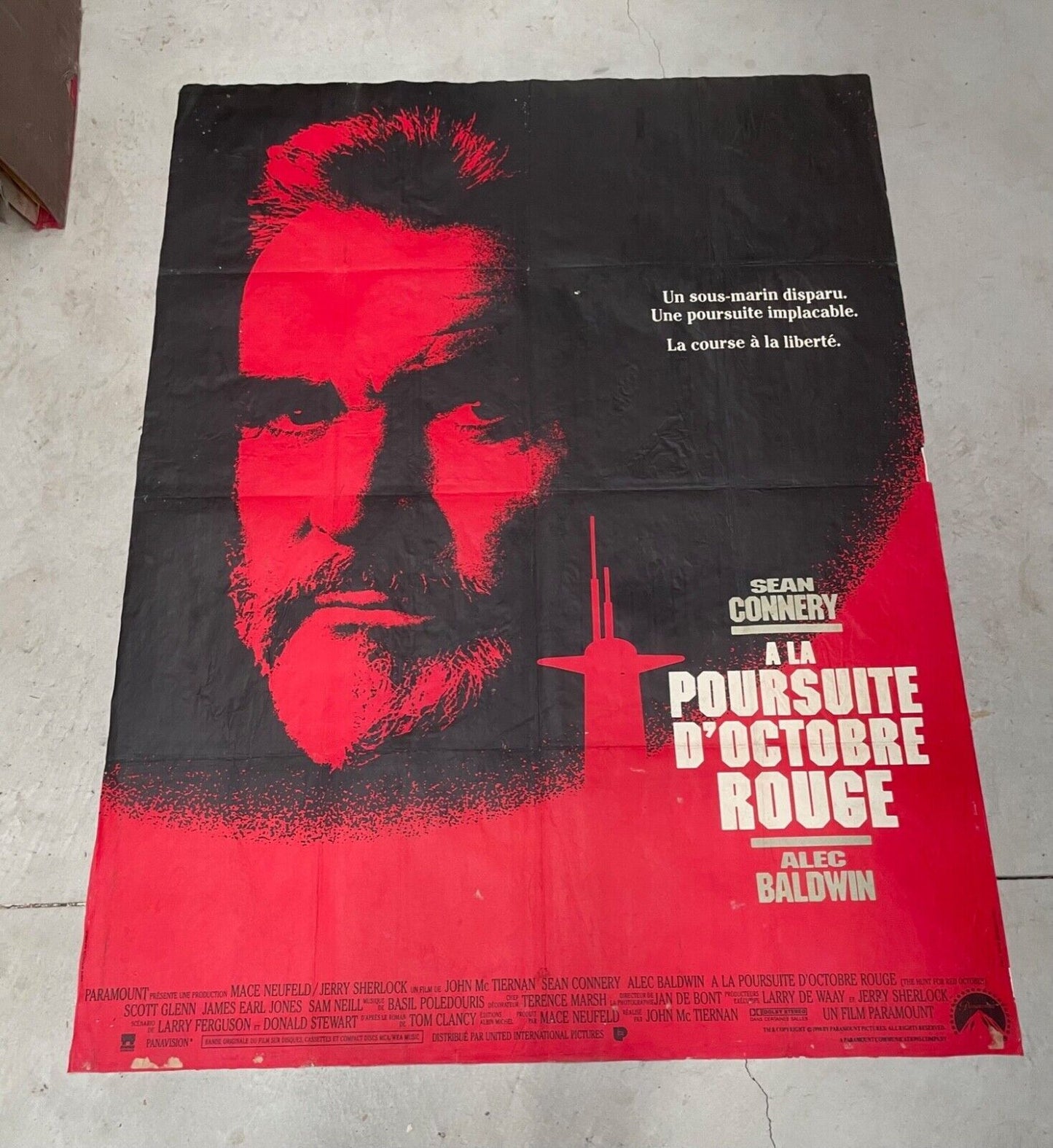 LA POURSUITE D’OCTOBRE ROUGE ORIGINAL 120x160 SEAN CONNERY