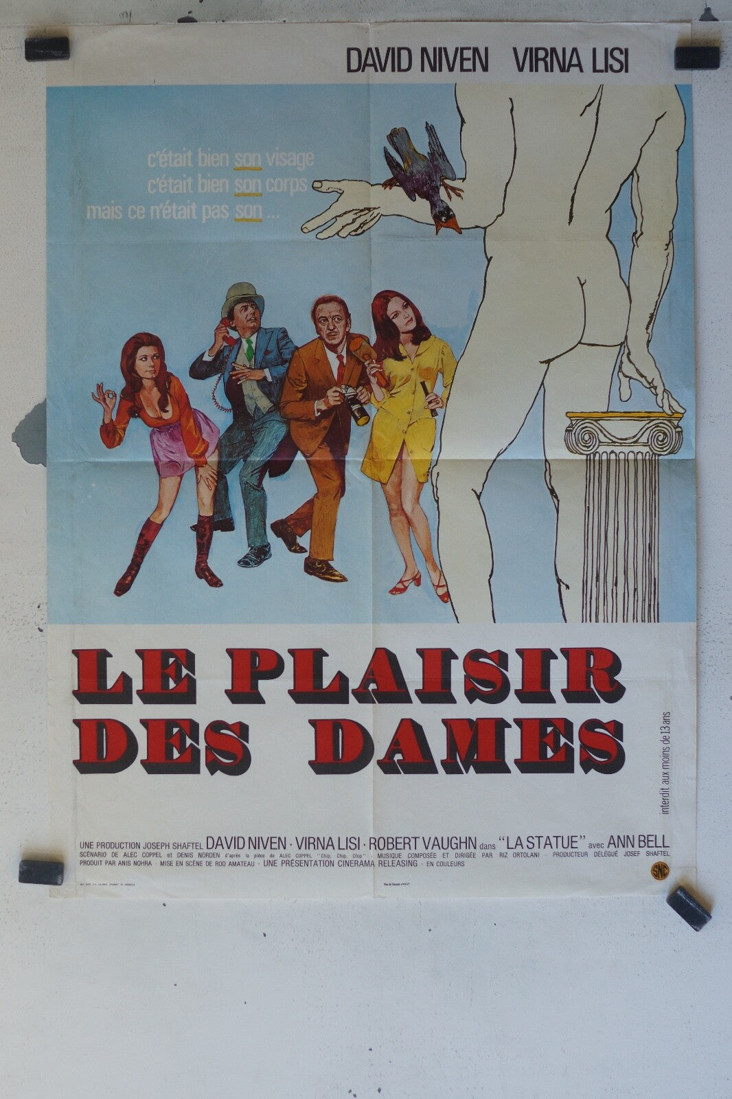 PLAISIR DES DAMES (LE) movie poster ORIGINAL 60x80 David Niven , Virna Lisi