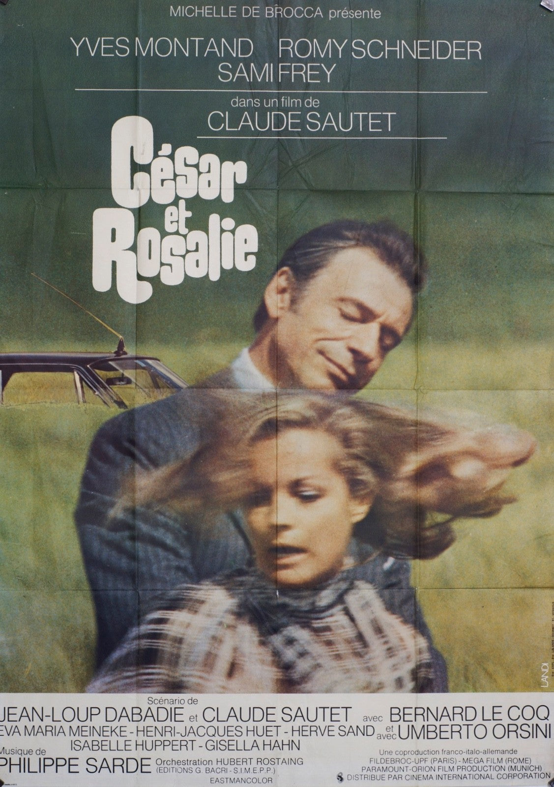 CESAR ET ROSALIE YVES MONTAND POSTER ORIGINAL 120x160 YVES MONTAND