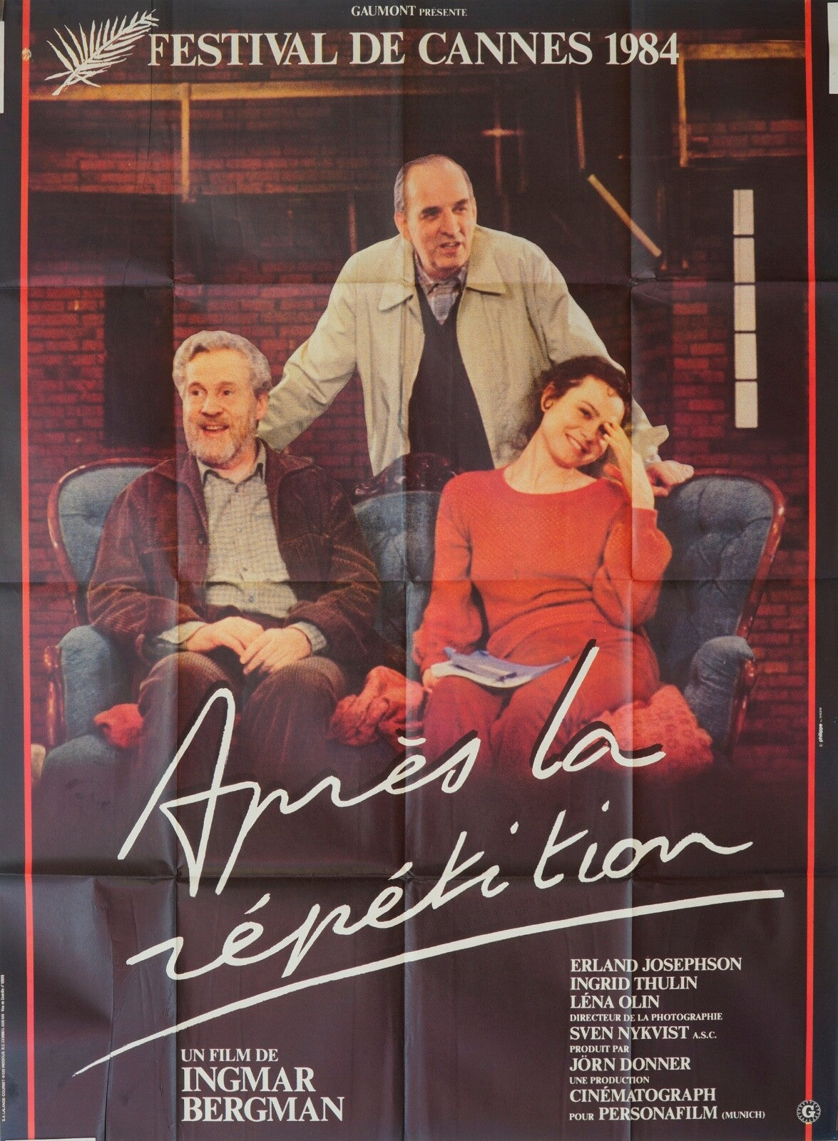 APRÈS LA RÉPÉTITION ORIGINAL POSTER (120x160) INGMAR BERGMAN