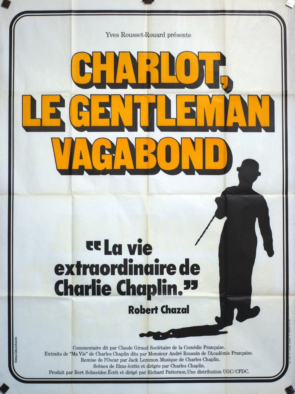 CHARLOT LE GENTLEMAN VAGABOND ROBERT CHAZAL MOVIE POSTER ORIGINAL 120x160