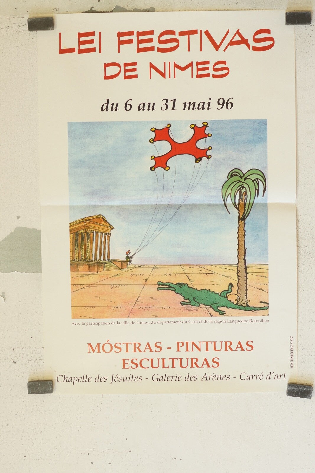 AFFICHE LEI FESTIVAS DE NIMES 1996 MOVIE POSTER ORIGINAL 40x60 MOSTRAS