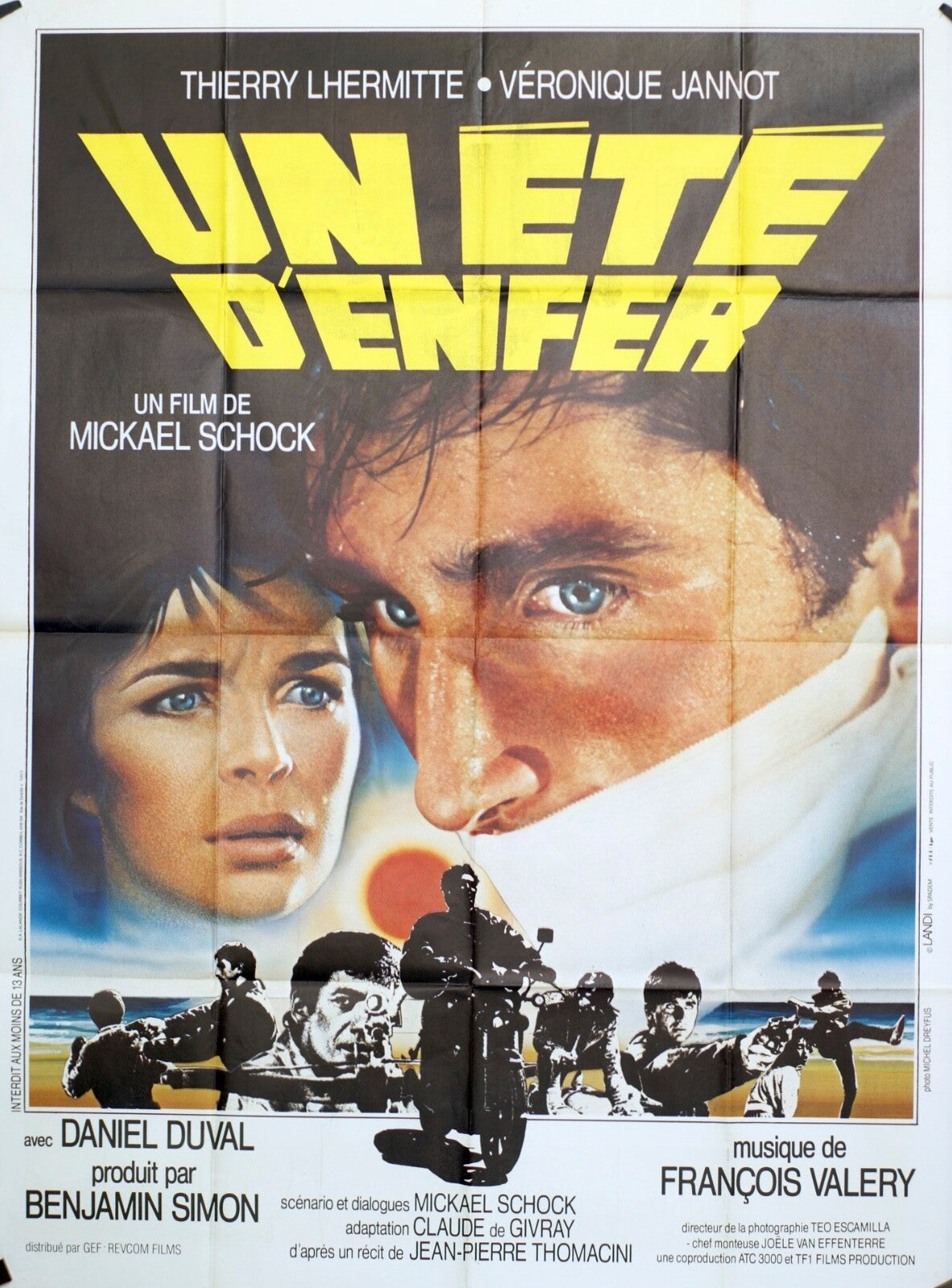 UN ÉTÉ D’ENFER POSTER ORIGINAL 120x160 THIERRY LHERMITTE