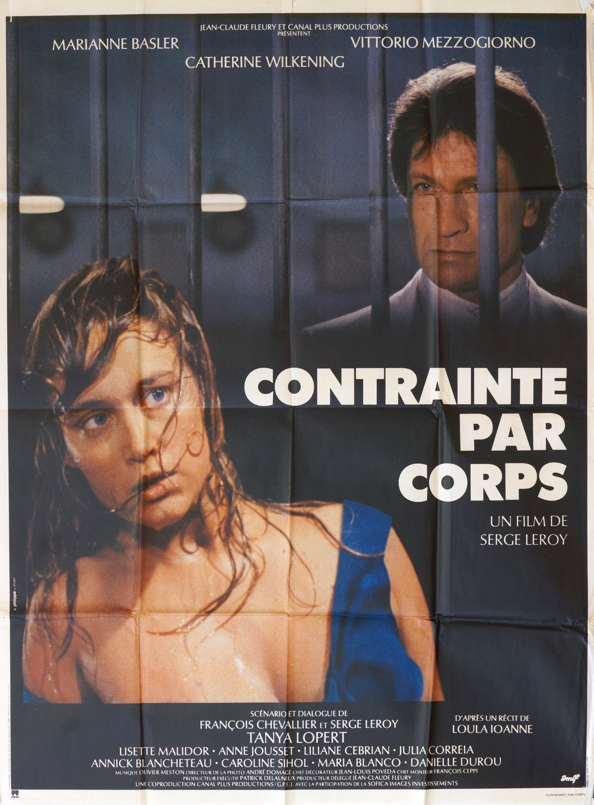 CONTRAINTE PAR CORPS MARIANE BASLER ORIGINAL POSTER ORIGINAL 120x160