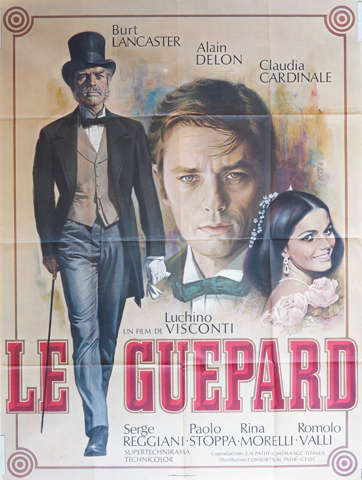 LE GUÉPARD MOVIE POSTER ORIGINAL 120x160 BURT LANCASTER