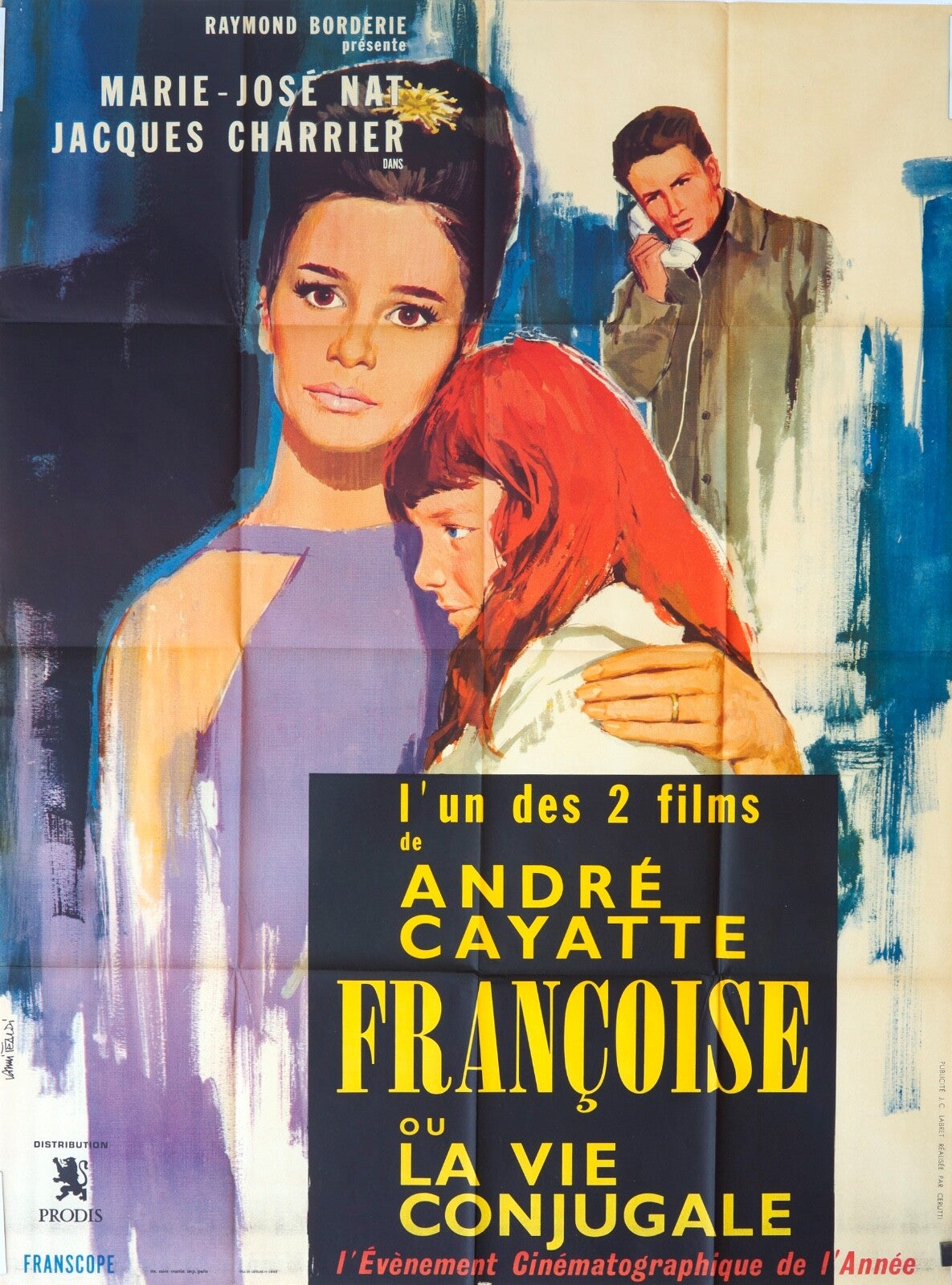 FRANÇOISE OU LA VIE CONJUGALE ORIGINAL MOVIE POSTER 120x160 GIULIANO GEMMA