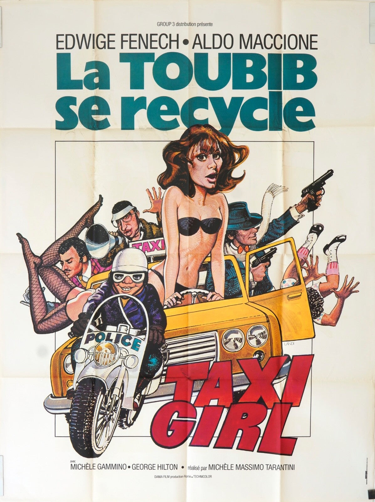 LA TOUBIB SE RECYCLE MOVIE POSTER ORIGINAL 120x160 EDWIGE FENECH