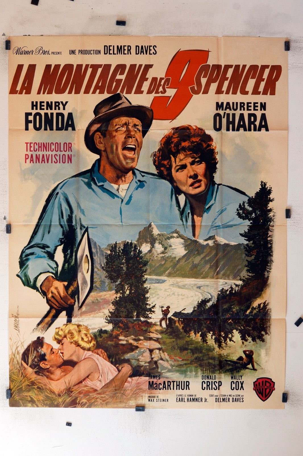 LA MONTAGNE DES 9 SPENCER HENRY FONDA MOVIE POSTER ORIGINAL