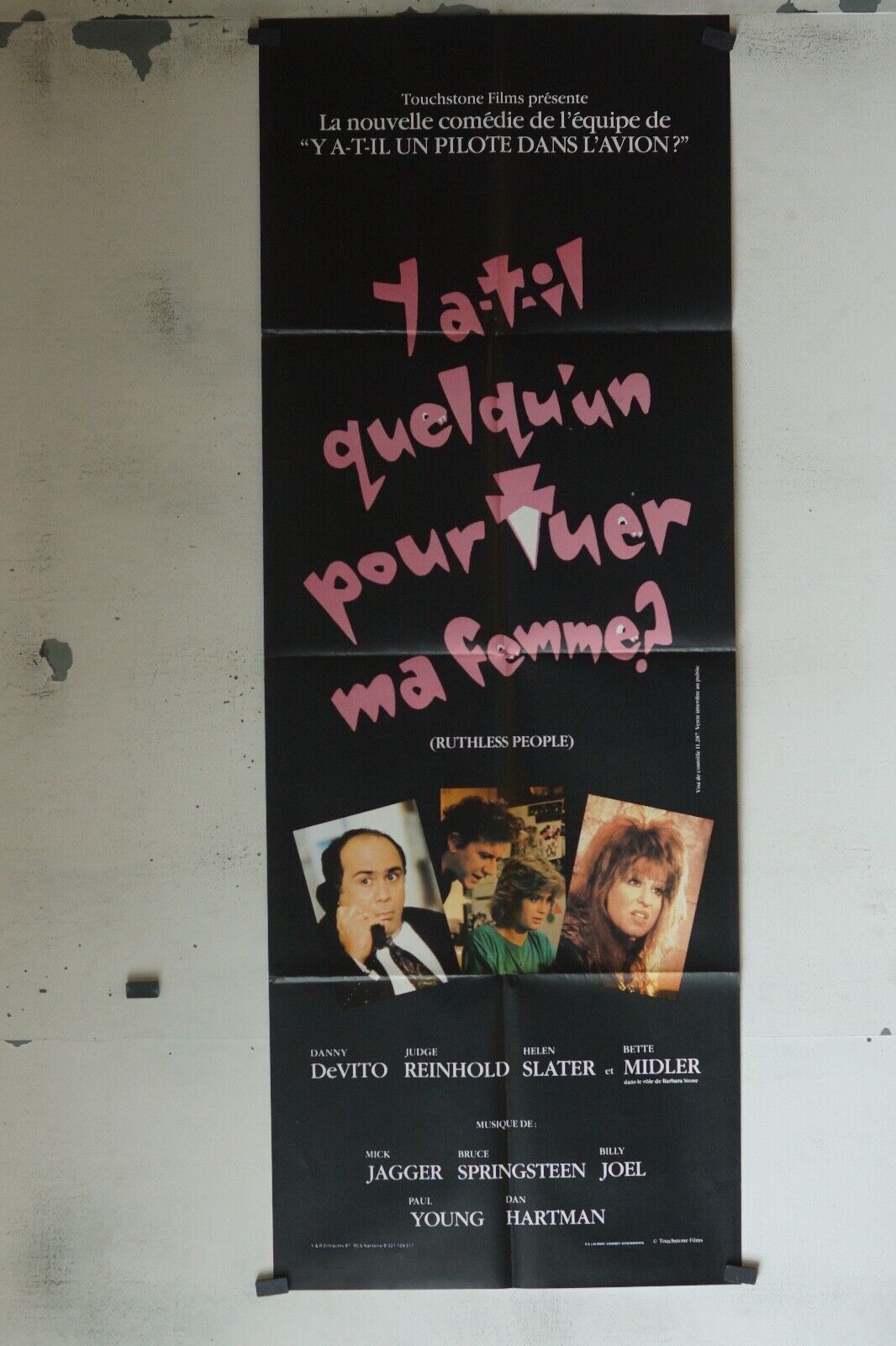 Y A-T-IL QUELQU’UN POUR TUER MA FEMME MOVIE POSTER ORIGINAL 60x160 DANNY DEVITO