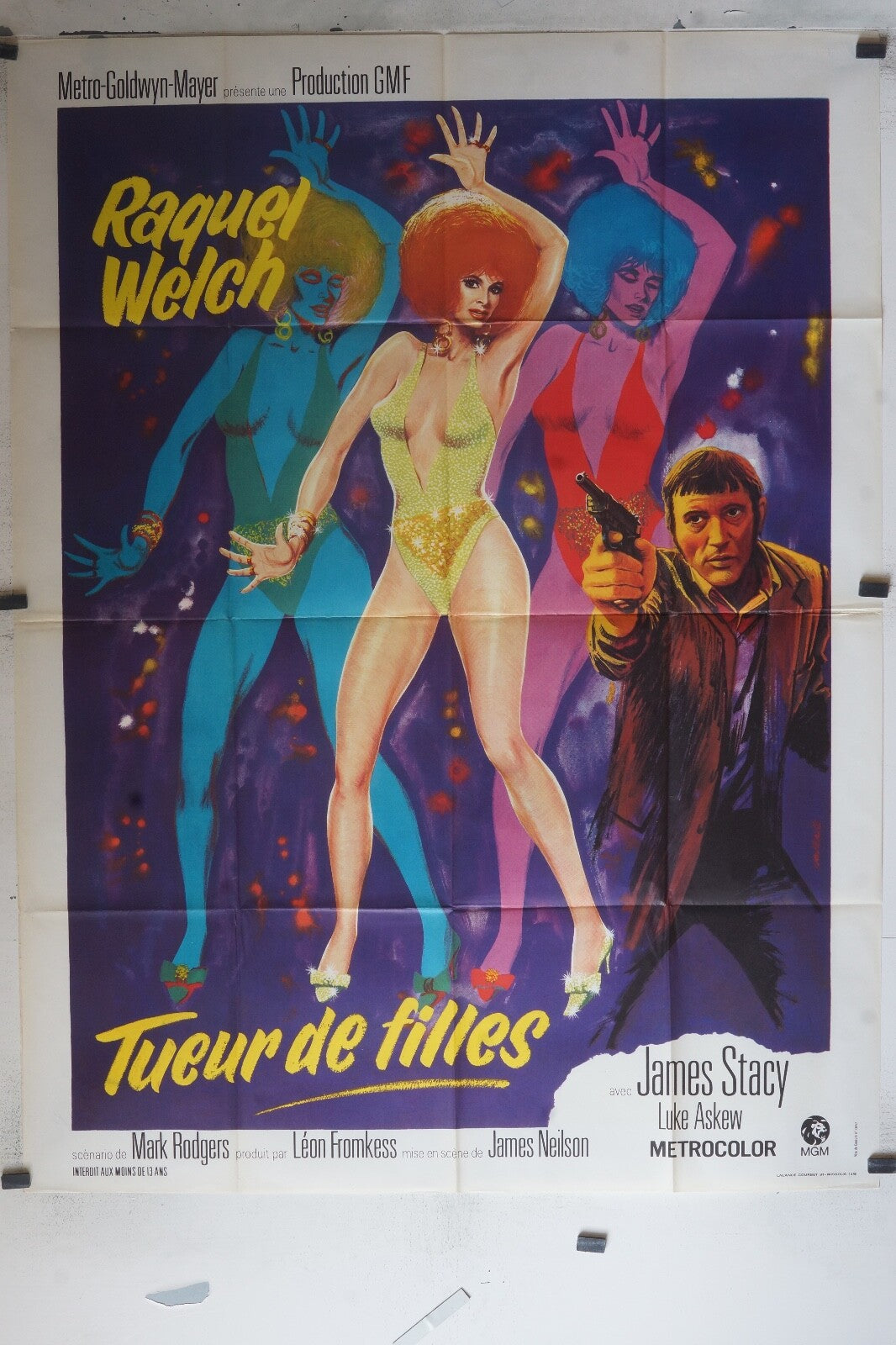 TUEUR DE FILLES movie poster ORIGINAL 120x160 Raquel Welch