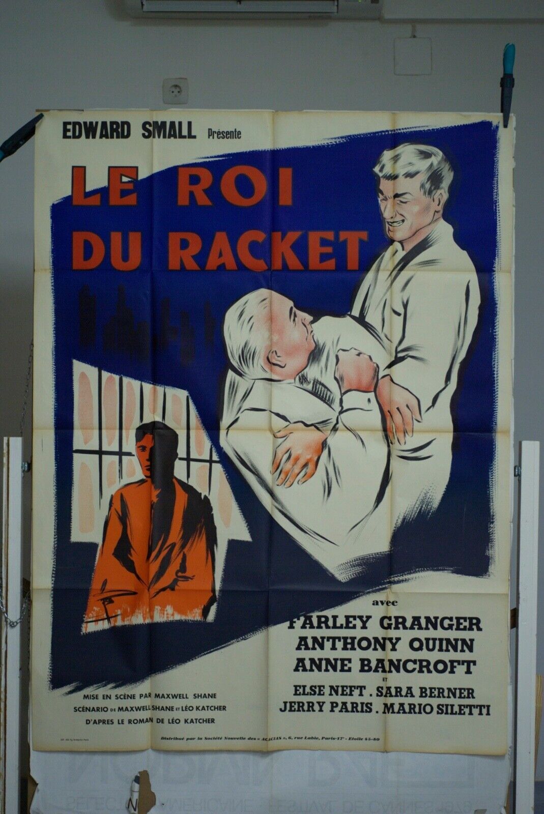 LE ROI DU RACKET ORIGINAL MOVIE POSTER 120x160 FARLEY GRANGER