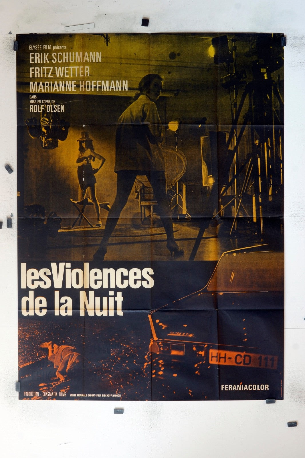LES VIOLENCES DE LA NUIT ERIK SCHUMANN MOVIE POSTER ORIGINAL (120x160)