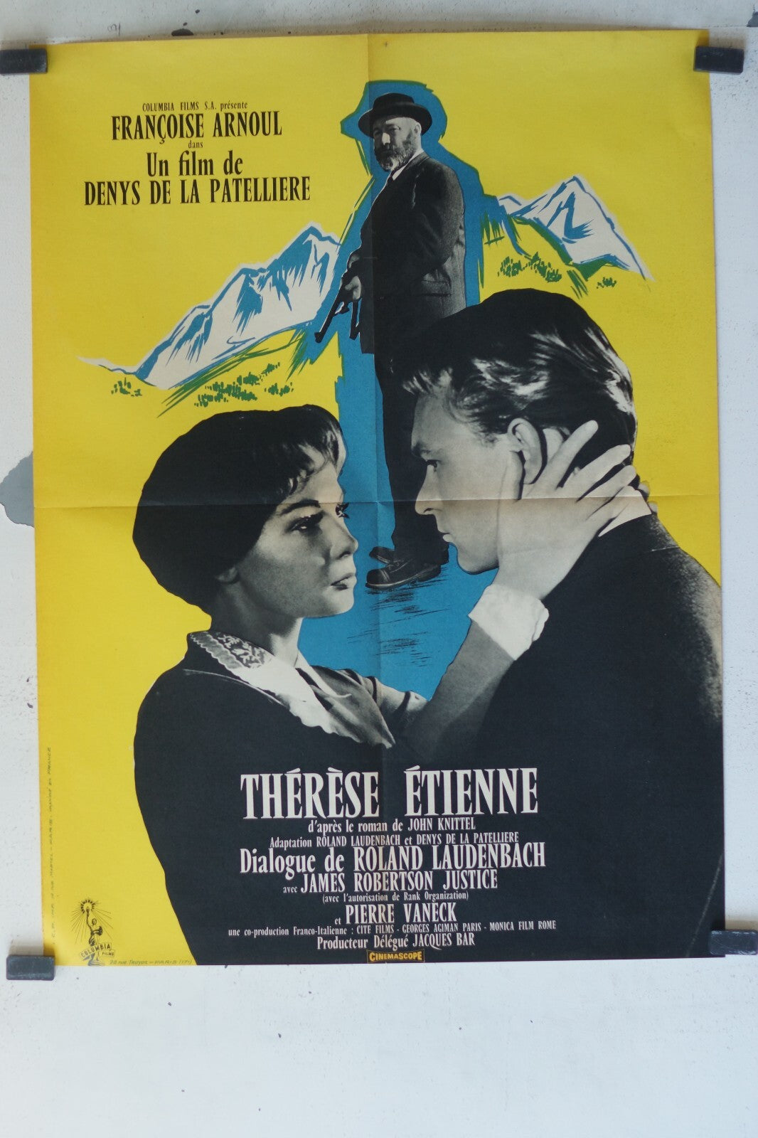 THERESE ETIENNE MOVIE POSTER ORIGINAL (60X80) Françoise Arnoul , Pierre Vaneck
