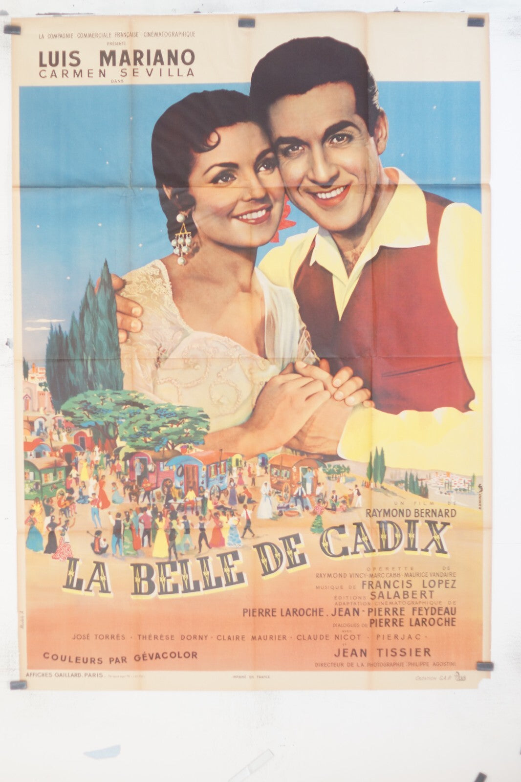 LA BELLE DE CADIX MOVIE POSTER ORIGINAL (120x160 ), Luis Mariano