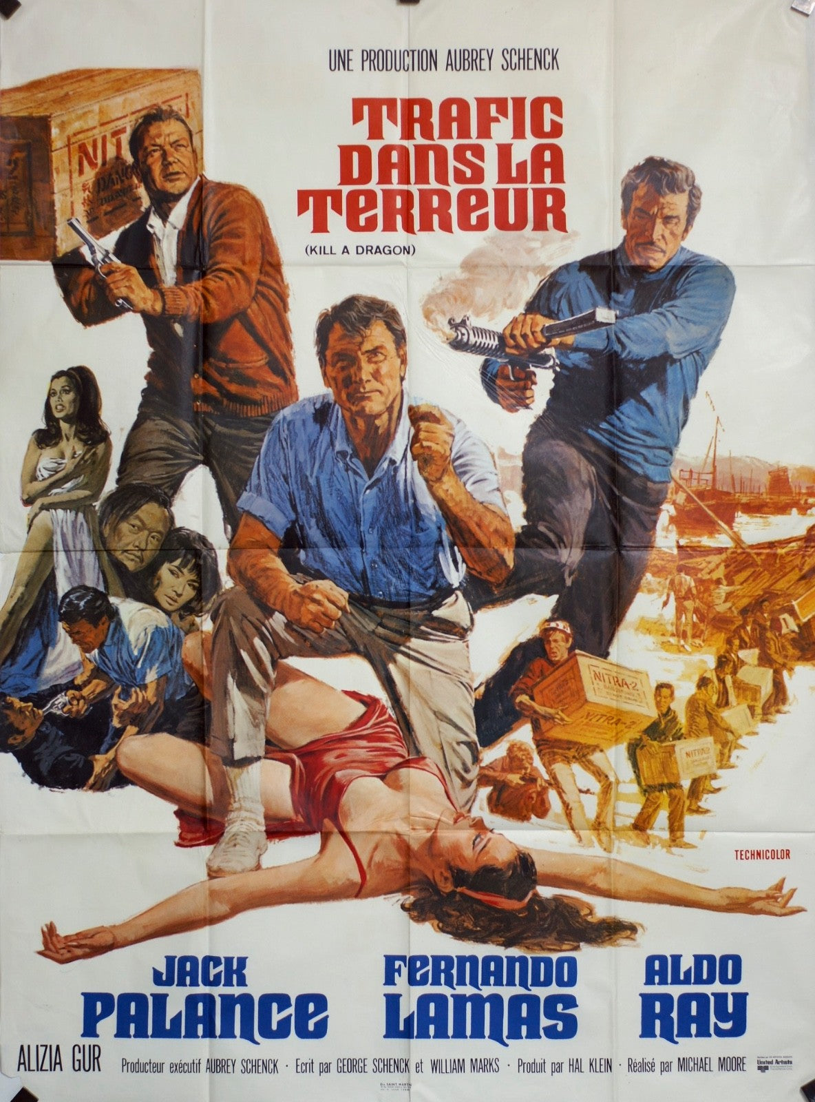 TRAFIC DANS LA TERREUR JACK PALANCE MONDE MOVIE POSTER ORIGINAL 120x160