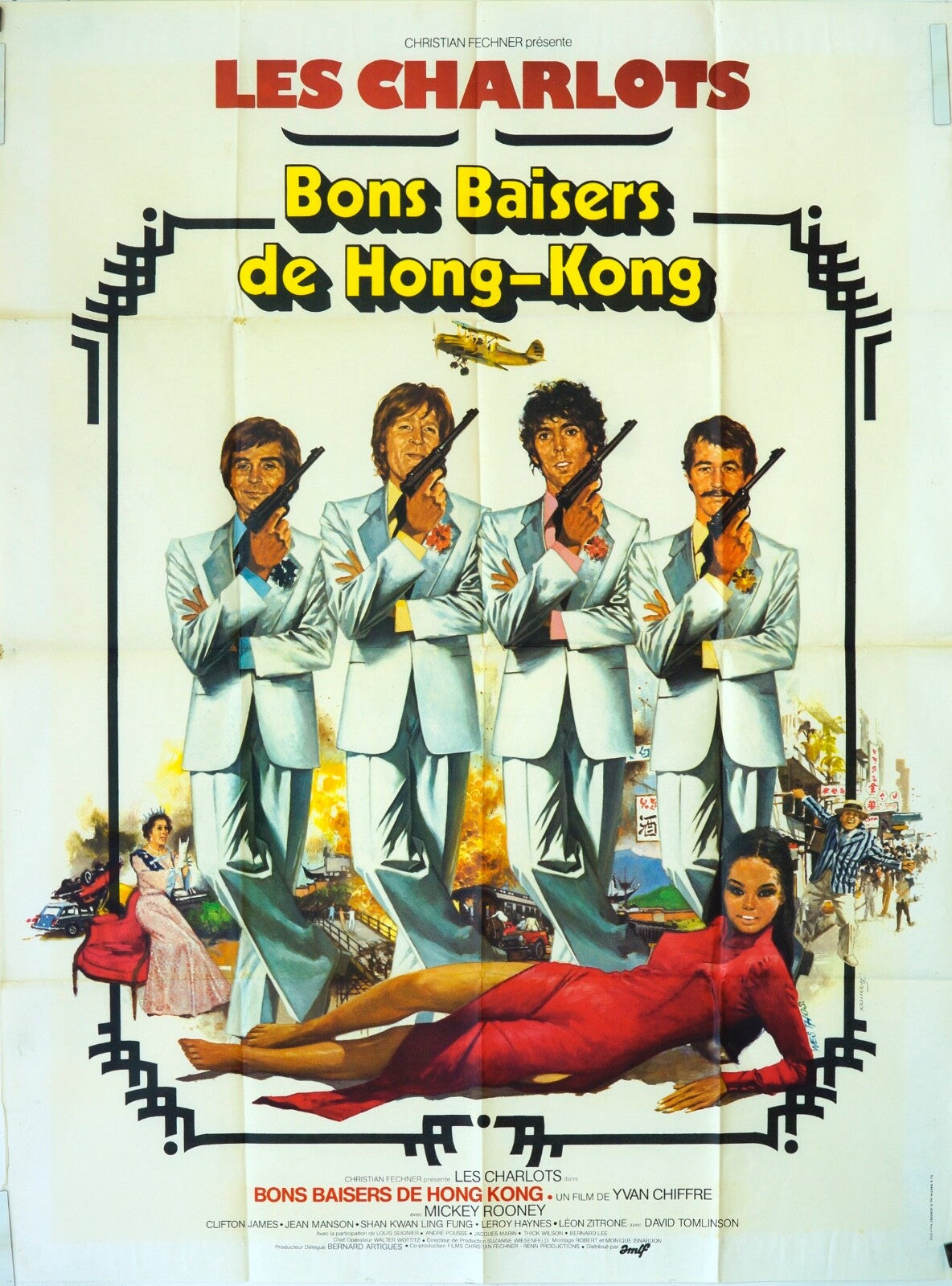 BONS BAISERS DE HONG-KONG ORIGINAL MOVIE POSTER 120x160 LES CHARLOTS