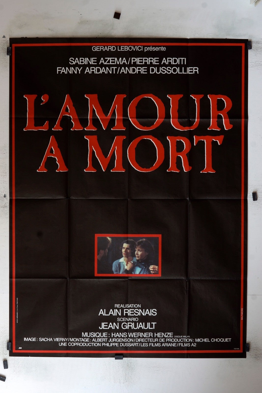 L’AMOUR A MORT ALAIN RESNAIS MOVIE POSTER ORIGINAL 120x160