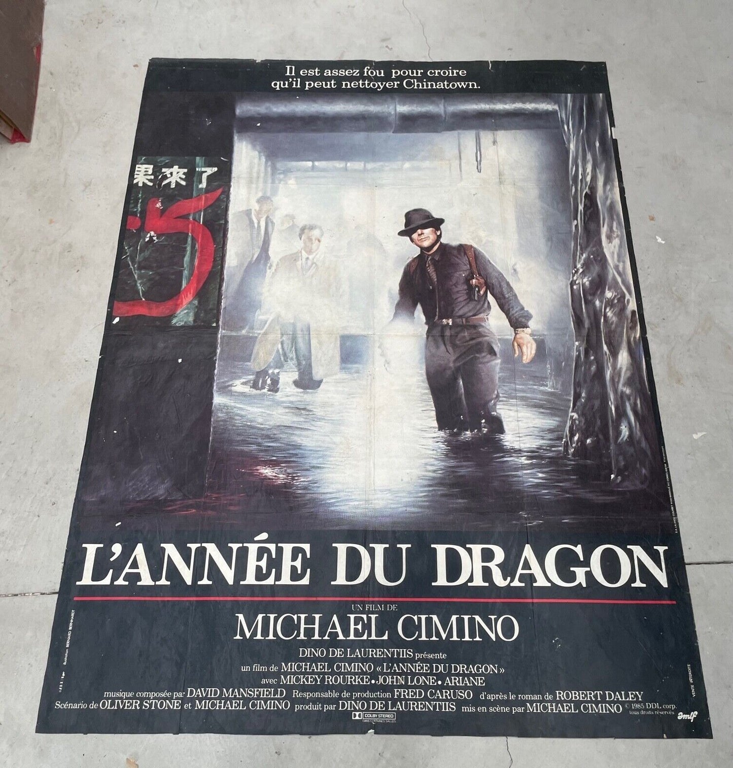 L’ANNÉE DU DRAGON MOVIE POSTER ORIGINAL 120x160 MICHAEL CIMINO