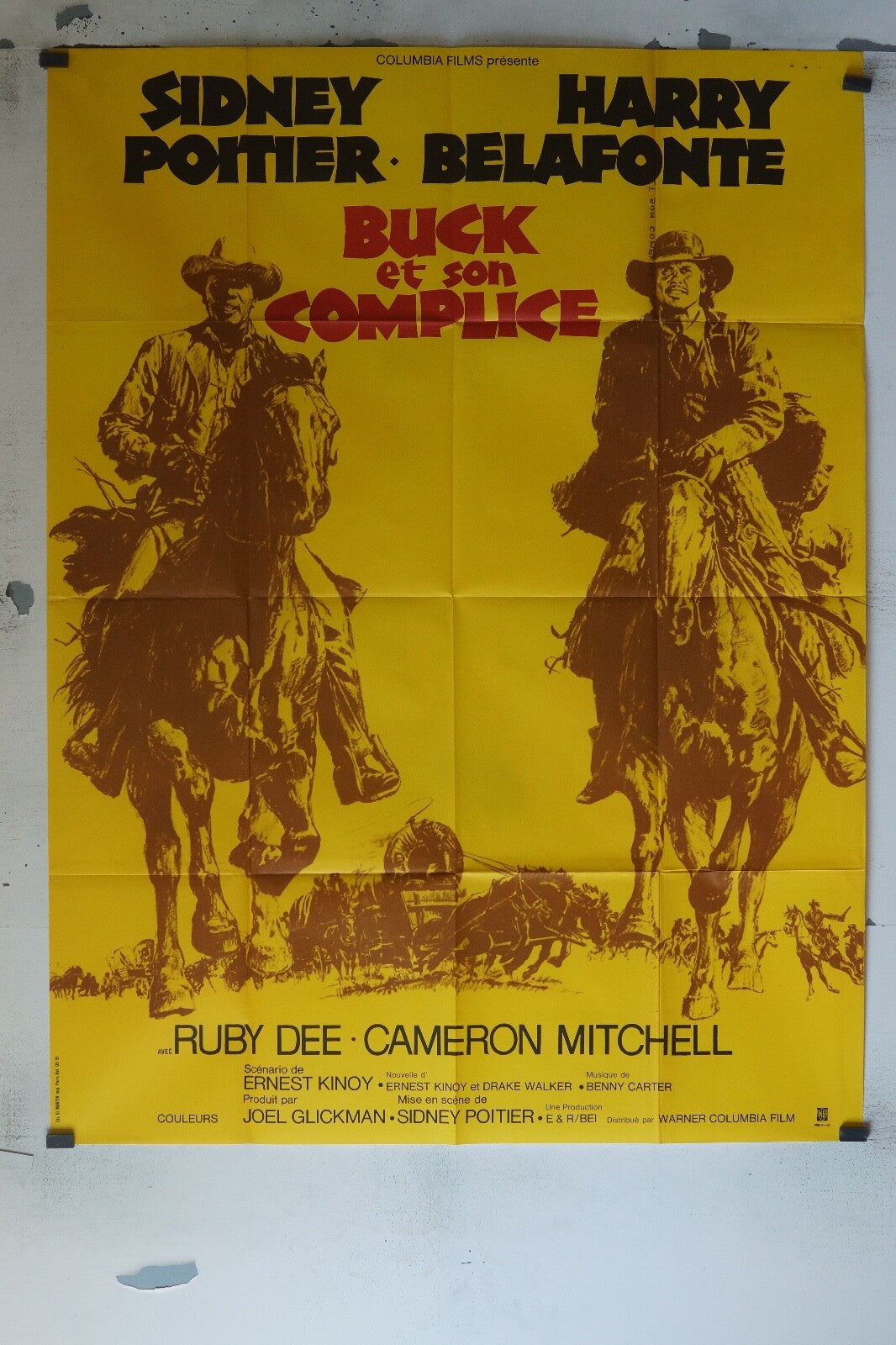 BUCK ET SON COMPLICE MOVIE POSTER ORIGINAL 120x160 SIDNEY POITIER