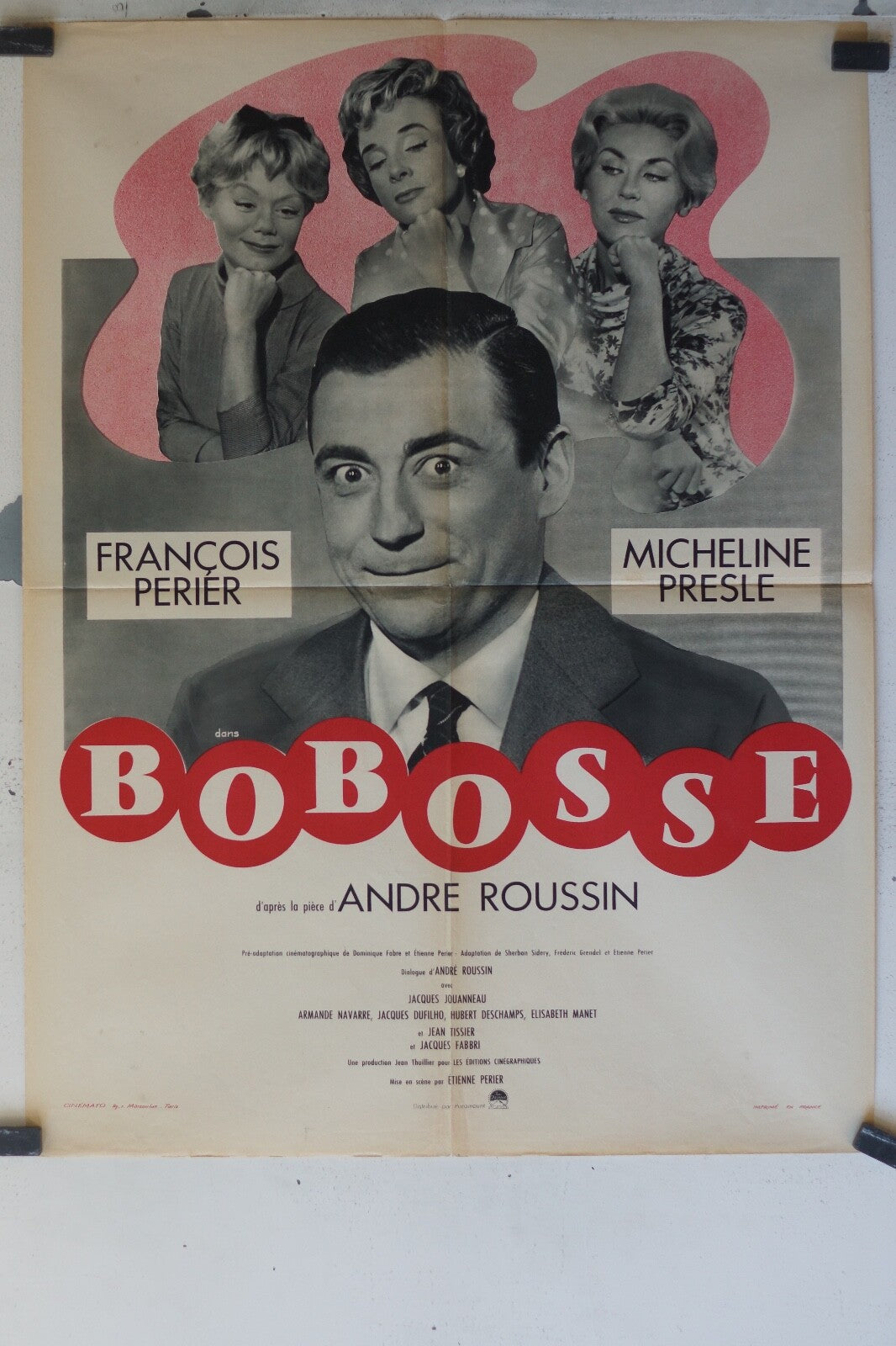 BOBOSSE movie poster ORIGINAL 60x80 Micheline Presle , Francois Périer