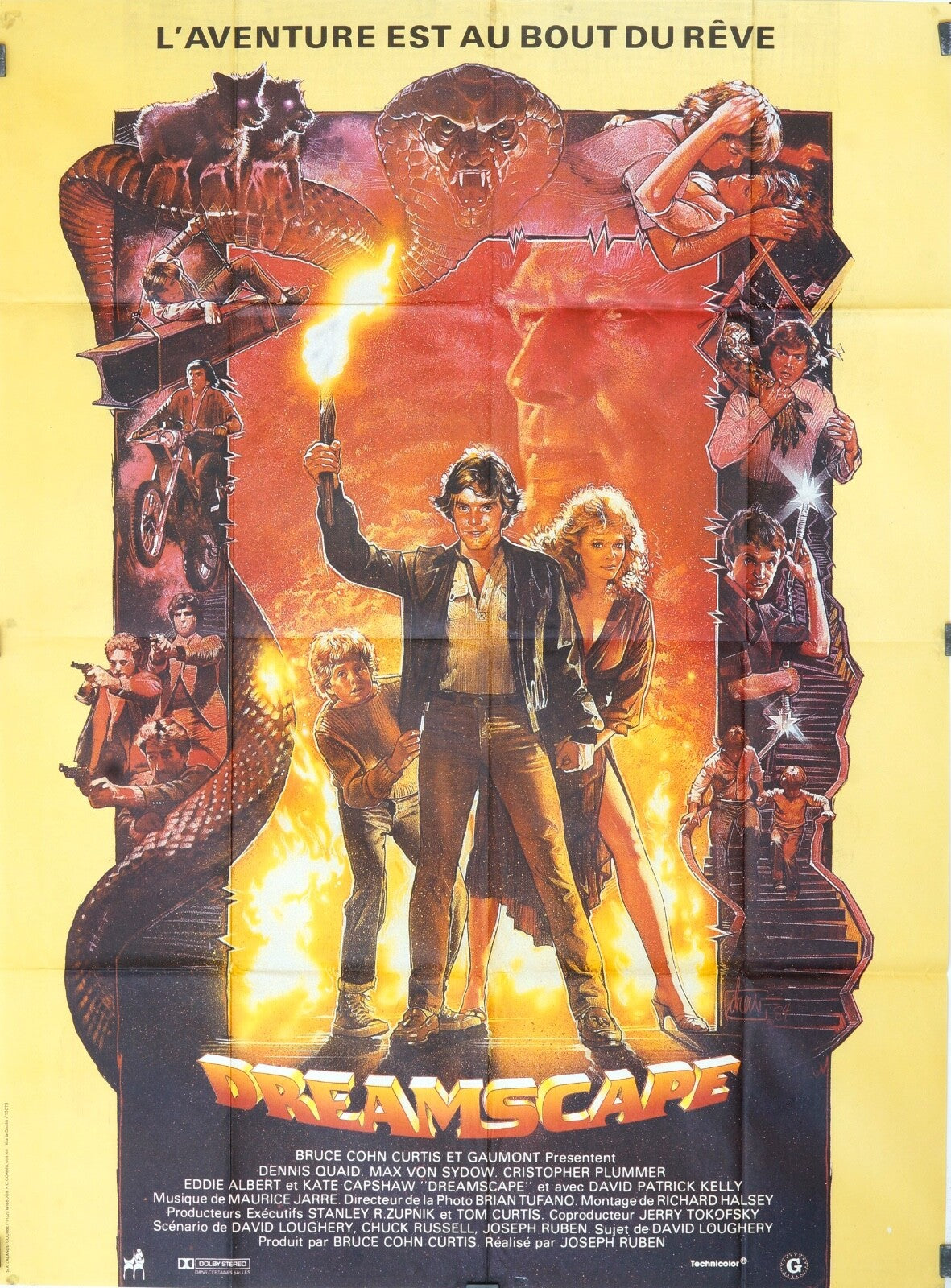 DREAMSCAPE MOVIE ORIGINAL POSTER 120x160 DENNIS QUAID