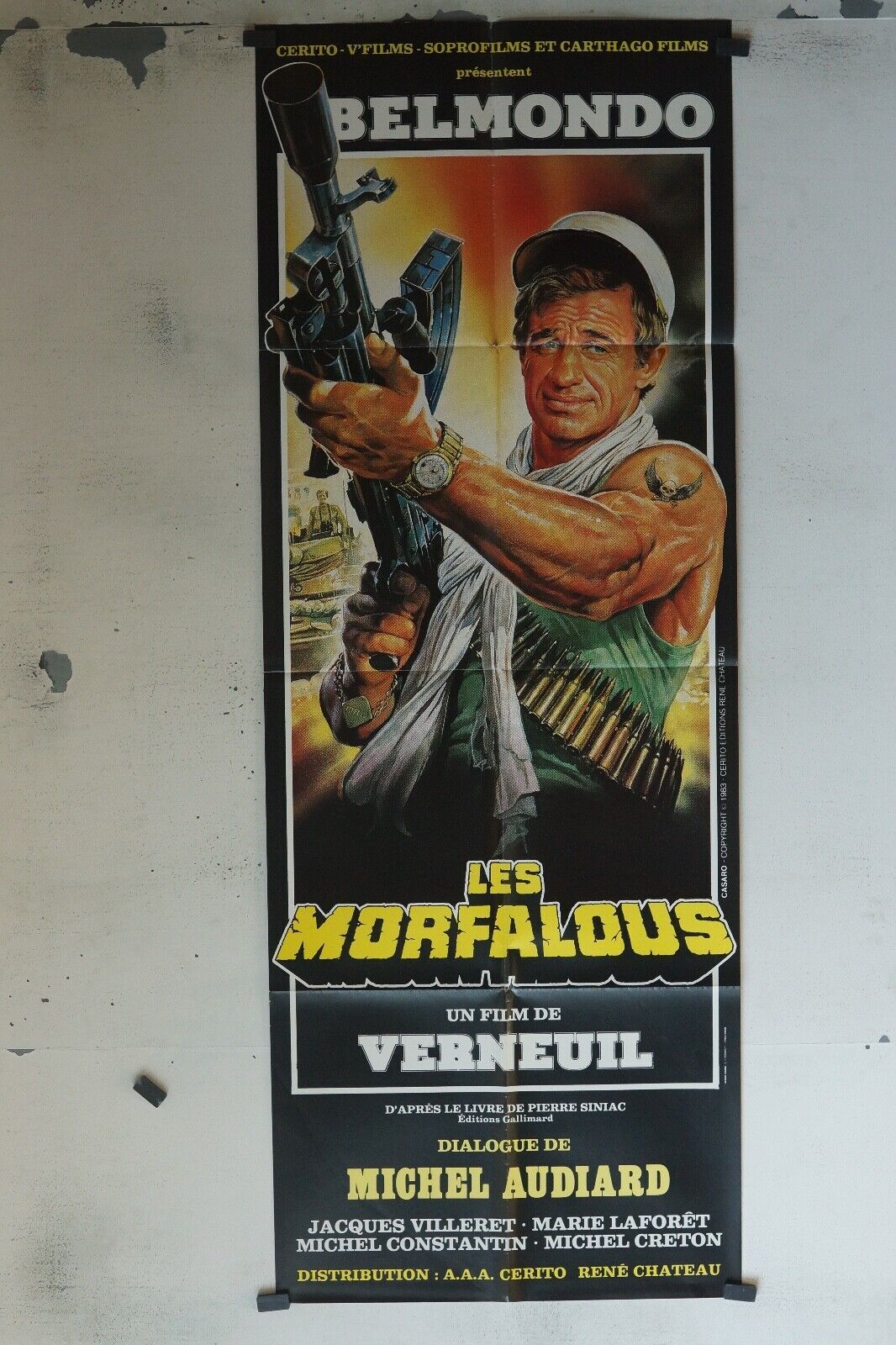 LES MORFALOUS MOVIE POSTER ORIGINAL 60x160 BELMONDO