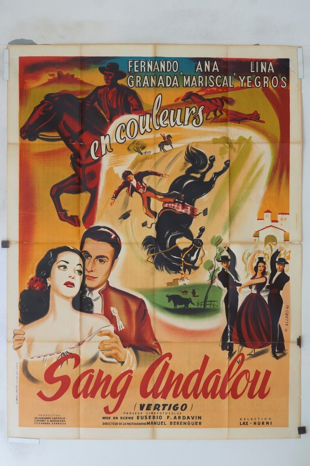SANG ANDALOU MOVIE POSTER ORIGINAL 120x160 FERNANDO GRANADA
