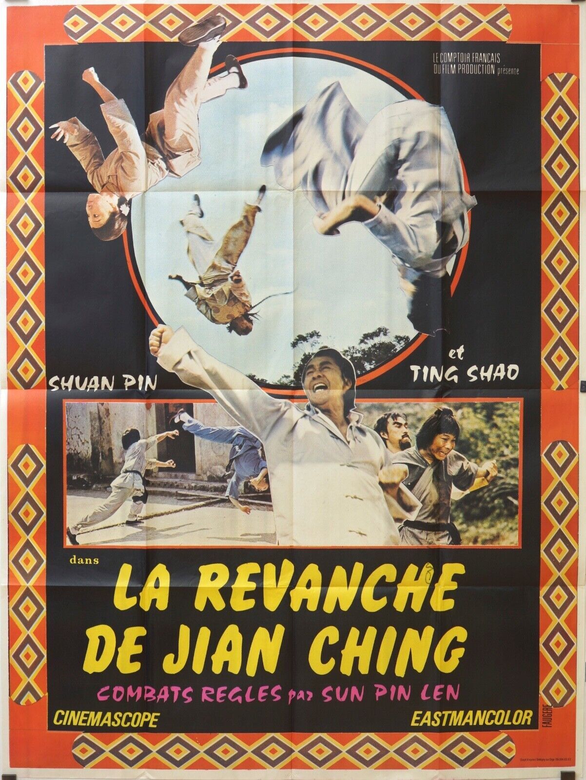 LA REVANCHE DE JIAN CHING, SHUAN PIN ORIGINAL MOVIE POSTER 120x160 JACKIE CHAN