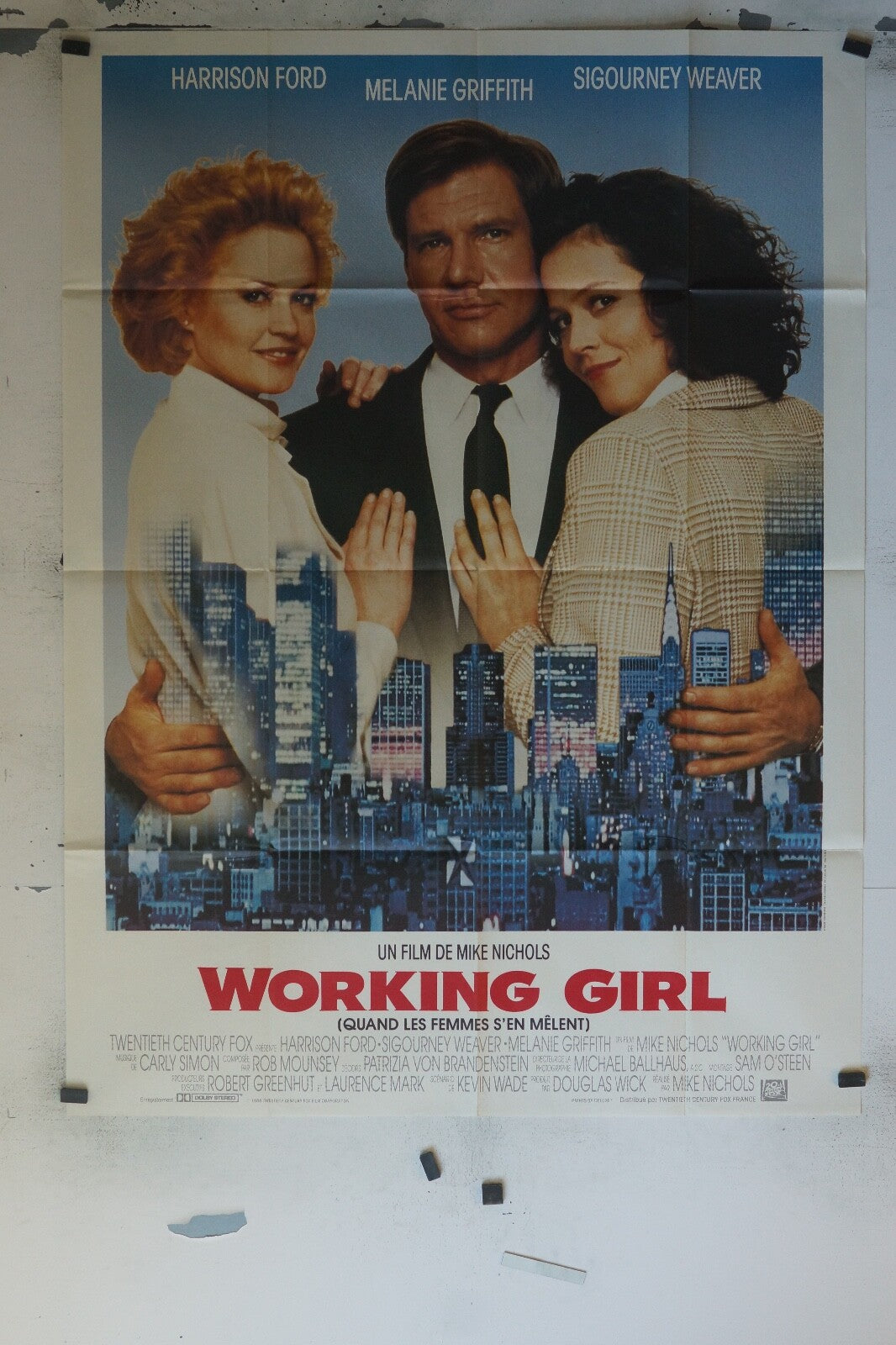 WORKING GIRL MOVIE POSTER ORIGINAL 120x160 HARRISON FORD