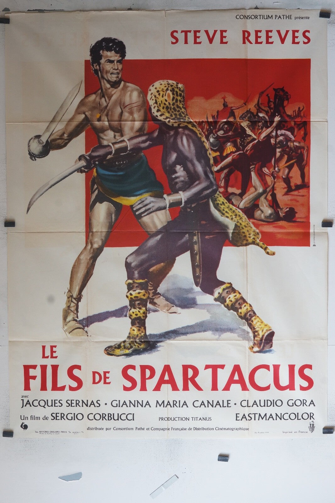 FILS DE SPARTACUS (LE) MOVIE POSTER ORIGINAL 120x160, Steve Reeves