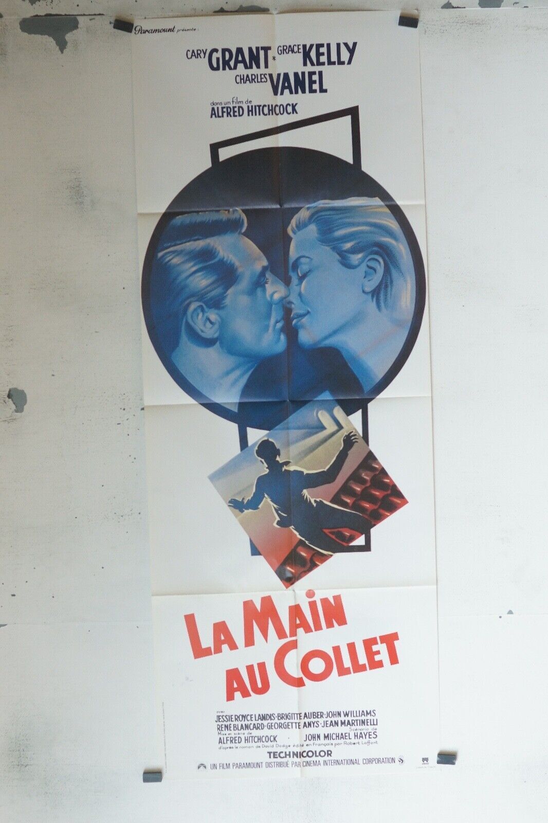 LA MAIN AU COLLET 60x160 ORIGINAL POSTER CARY GRANT